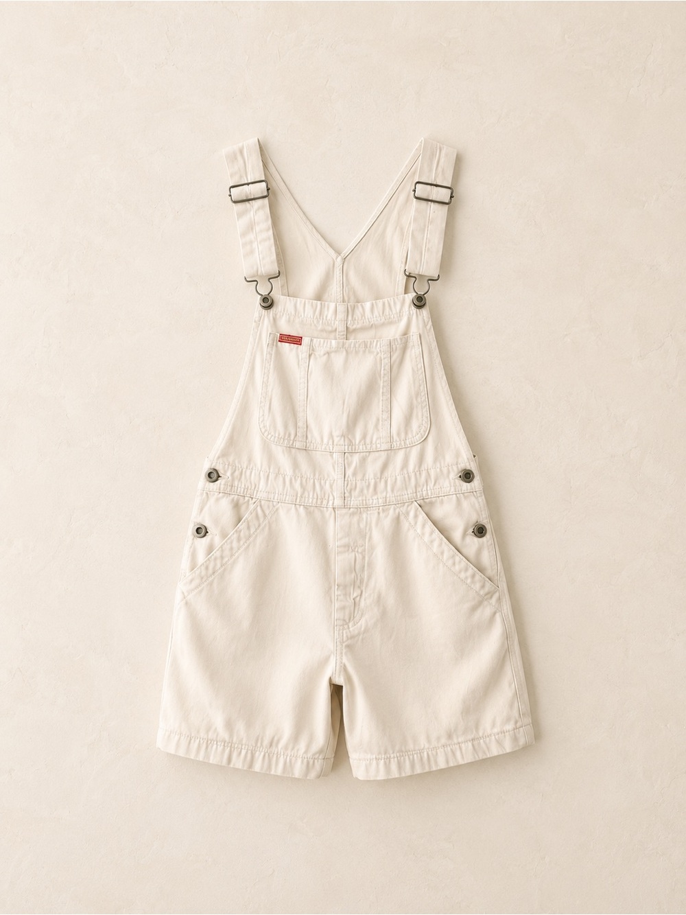 Vintage IKEDA Khaki Short Coveralls Romper Made in Canada Size XS
